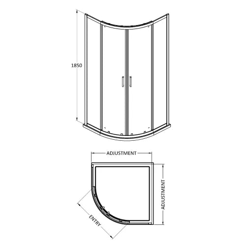 Rene 900mm Quadrant