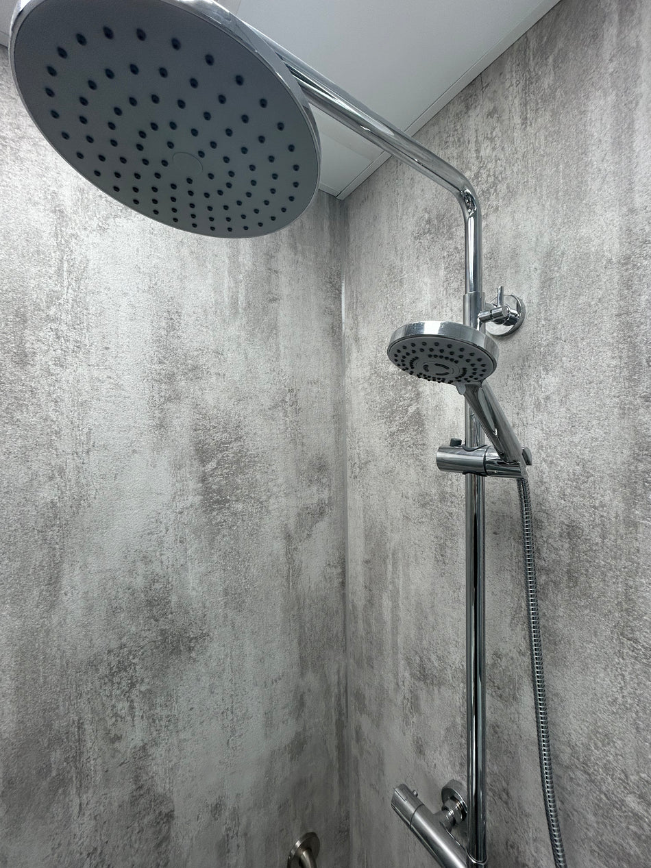 Chrome Round Rigid Riser Shower Set
