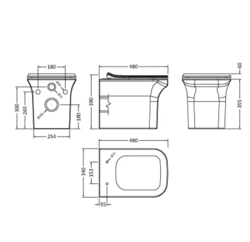 Ava Ceramics - Wall Hung Pan & Soft Close Seat