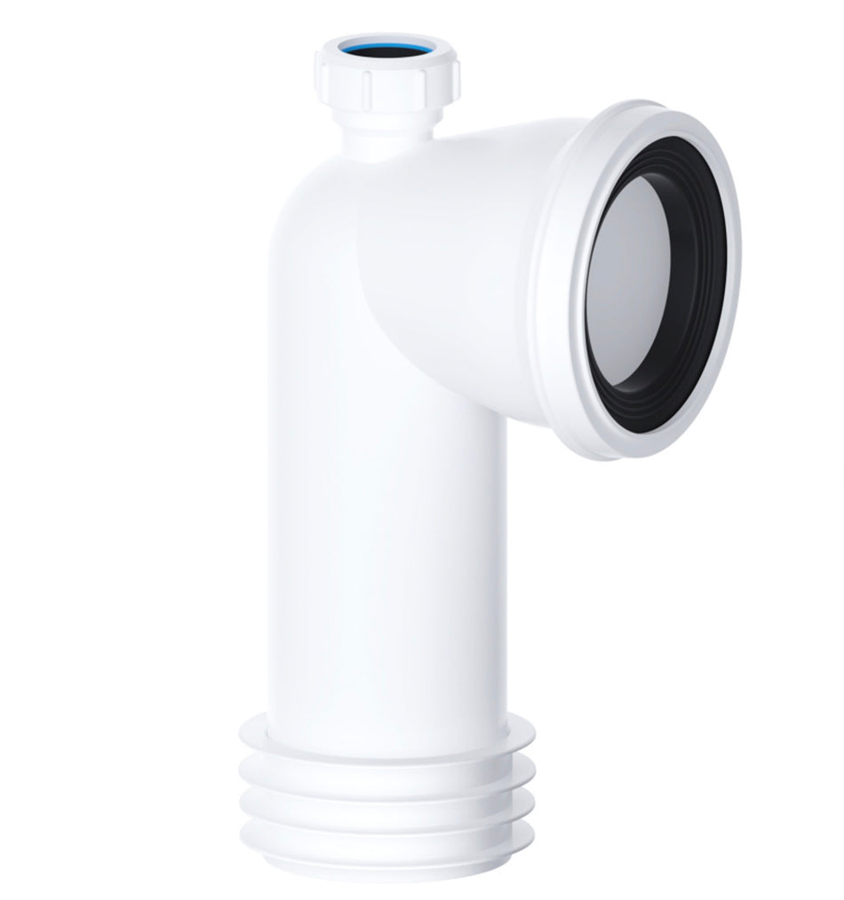 90° Bend WC Pan Connector (1¼" Adapter)