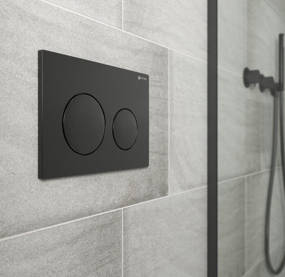 Skylo Ultra12 Matt Black Dual Flush Plate
