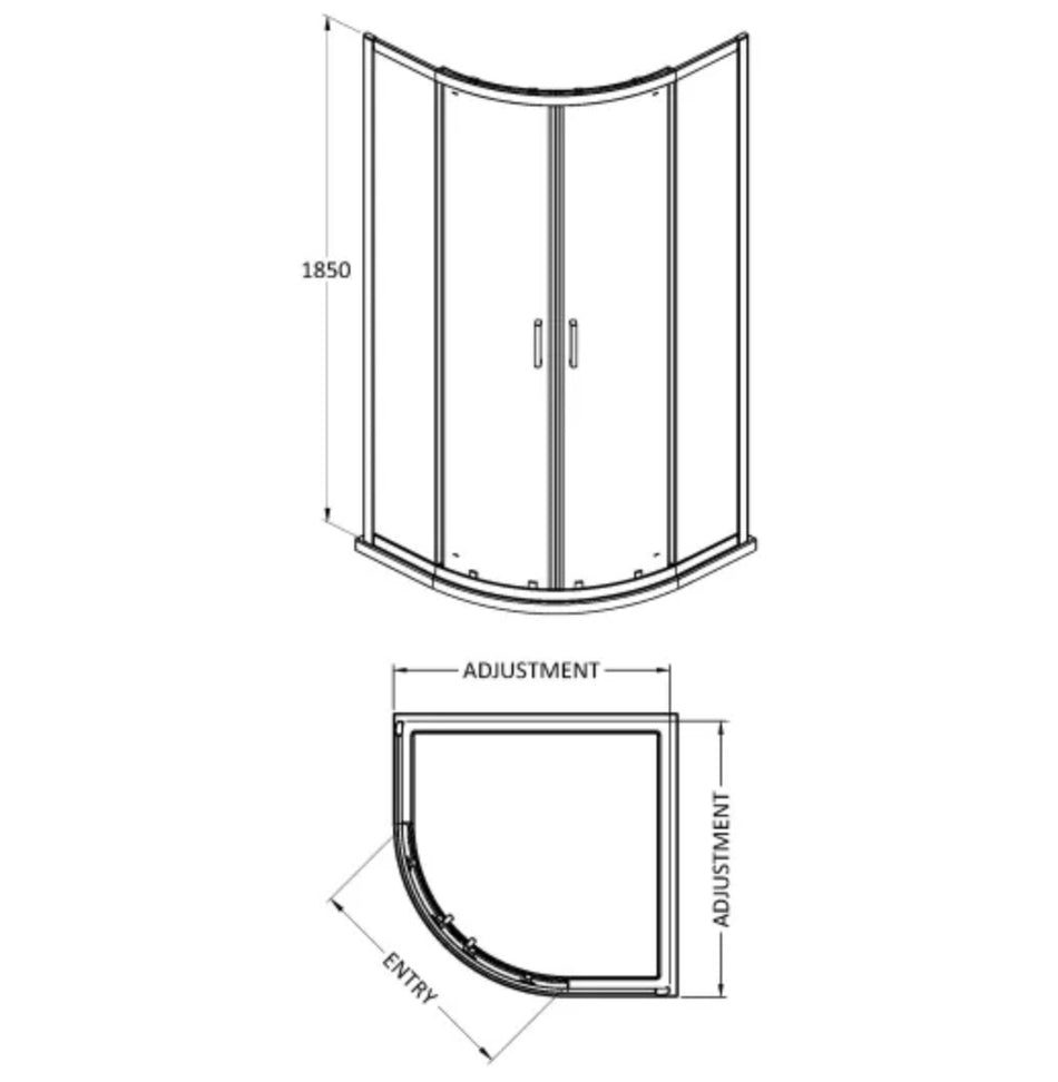 Rene 800mm Quadrant