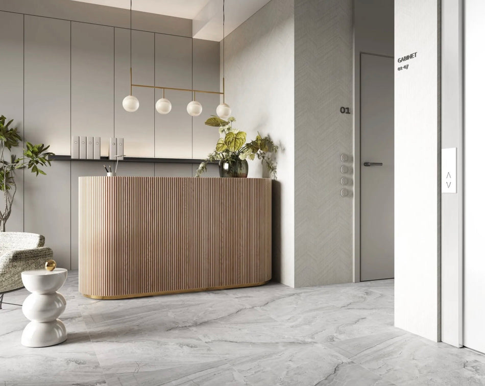 SPC Tile Flooring - Ash Grey