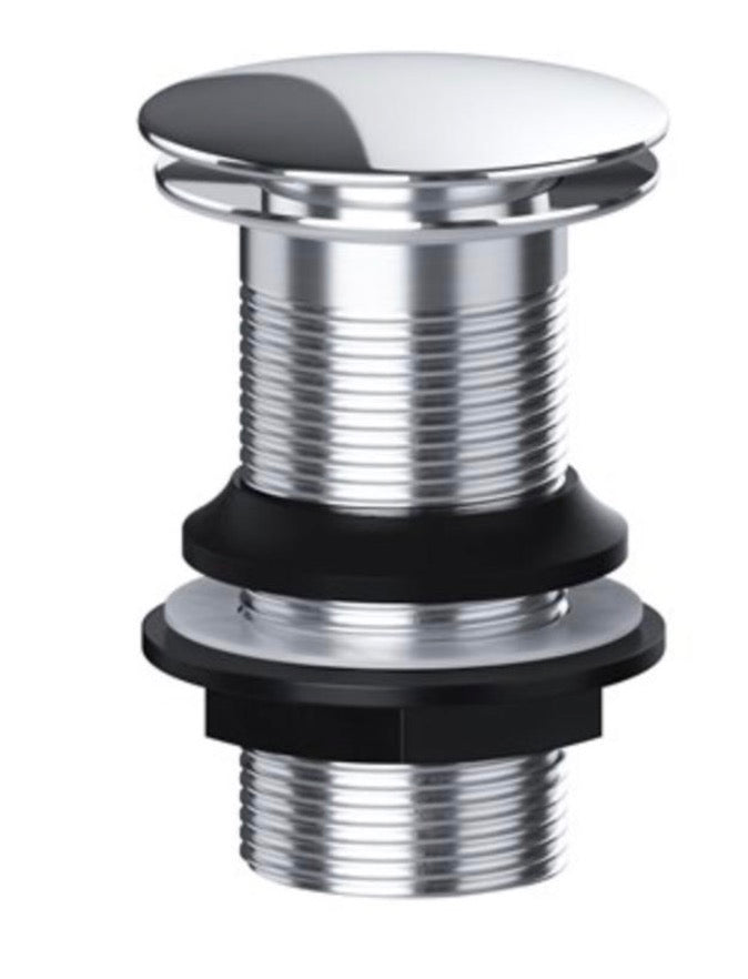 Chrome Click Round Basin Unslotted waste