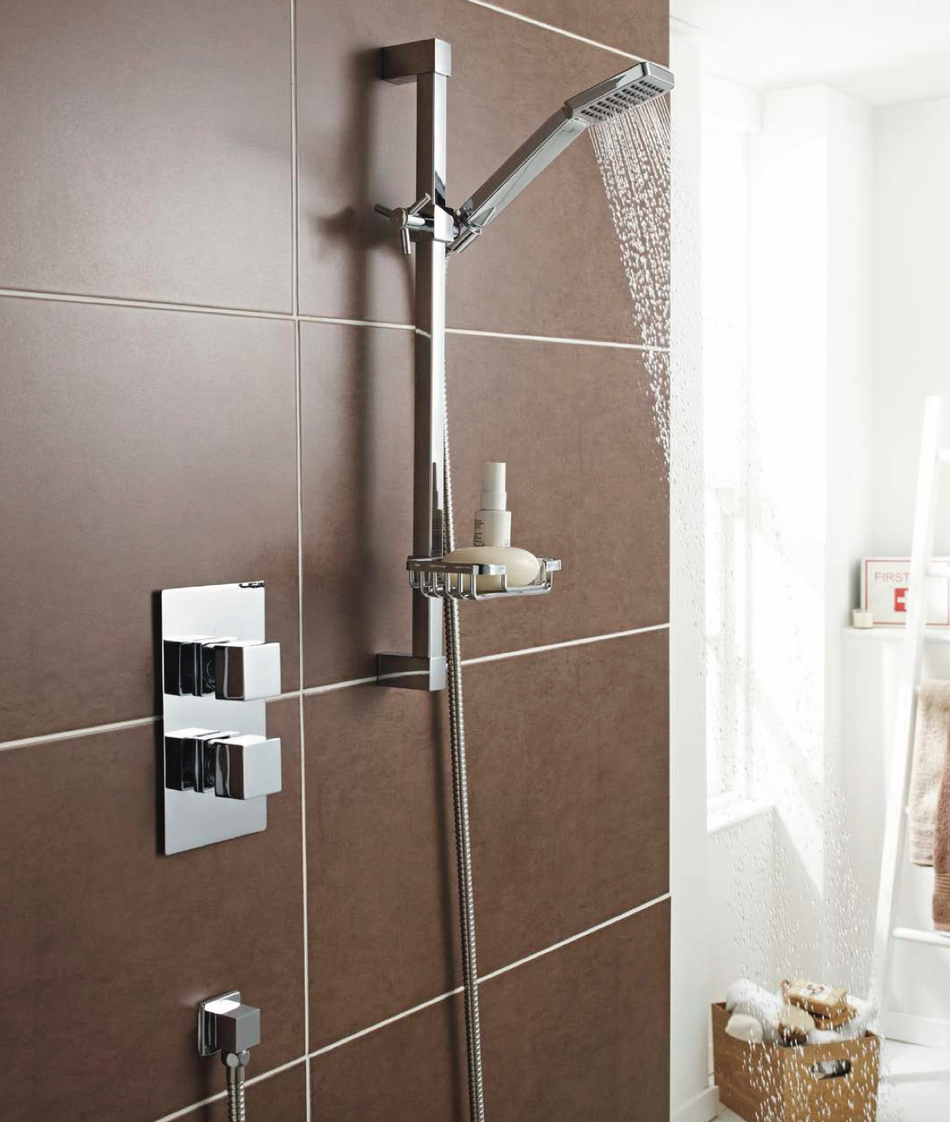 Pure Thermostatic Concealed Shower With Slide Rail Kit