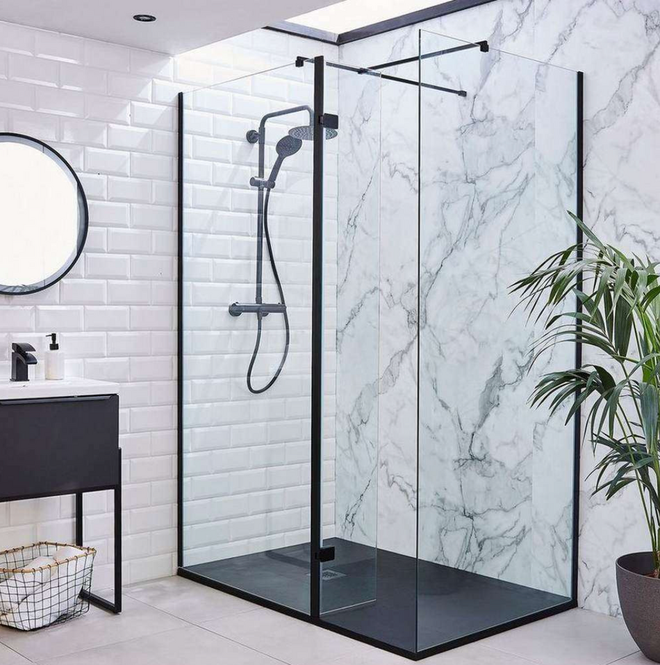 Nero Wetroom Glass Screen