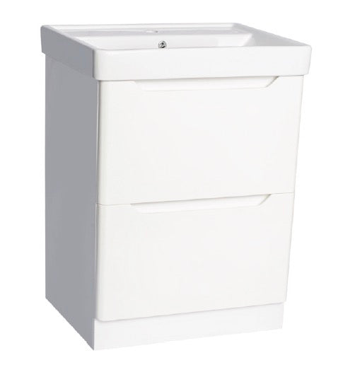 PVC Handleless Drawers Floor Standing Basin Unit 700mm