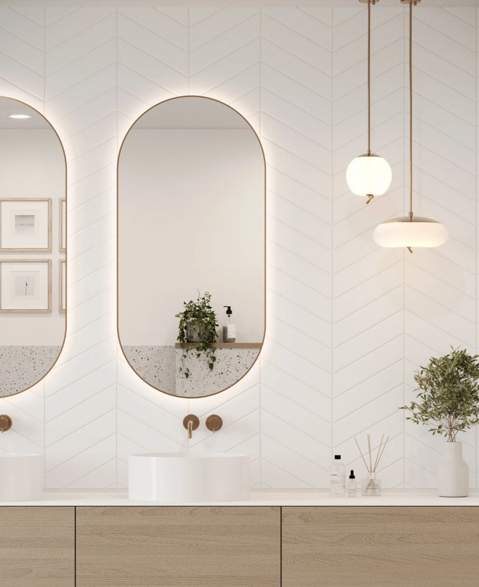 Chevron Tile - Acrylic White
