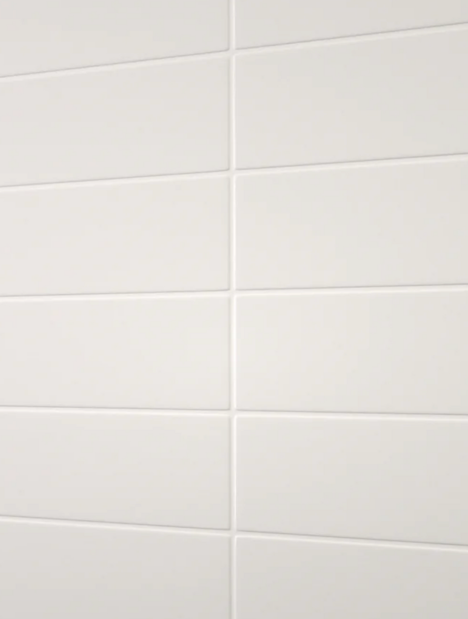 Flat Metro (Offset) Tile - Acrylic White