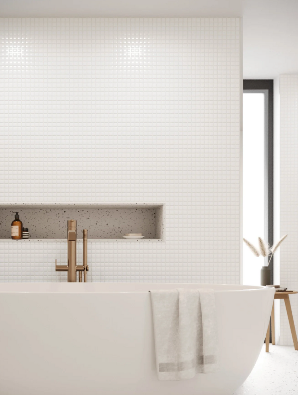 Mosaic Tile - Acrylic White