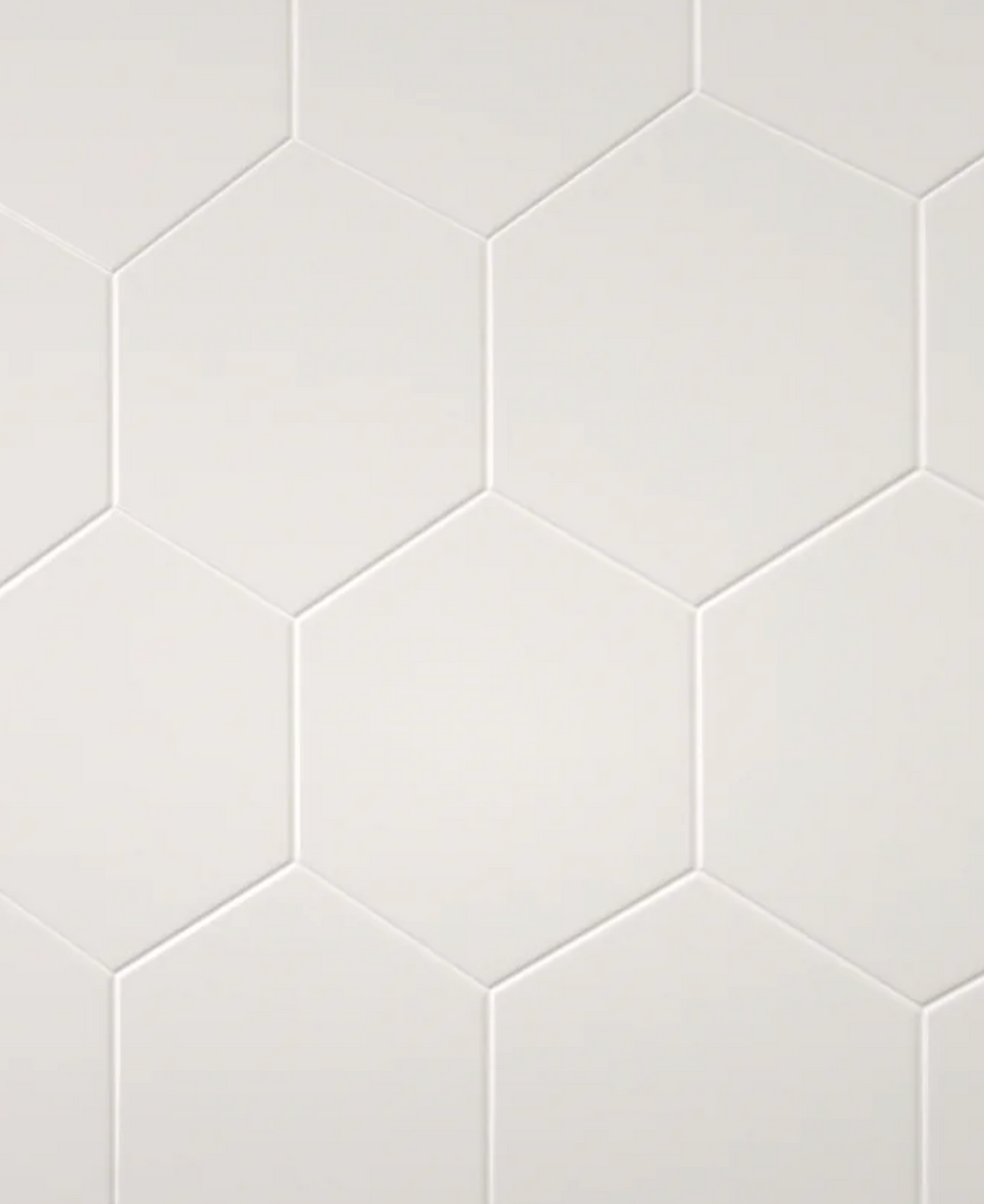 Hexagon Tile Panel - Acrylic White