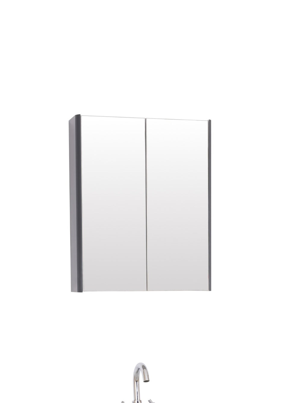 Options 24 500mm Mirror Cabinet Cool Grey