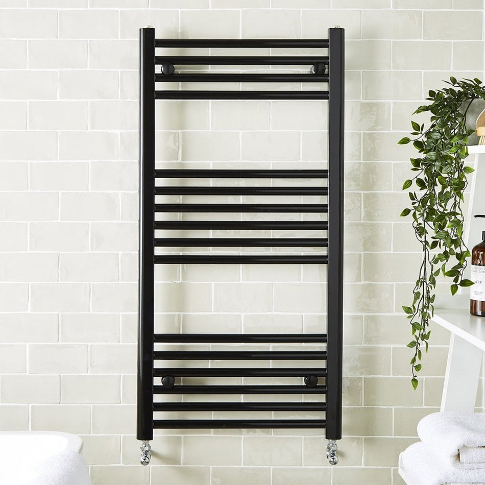 Straight Towel Rail - Matt Black