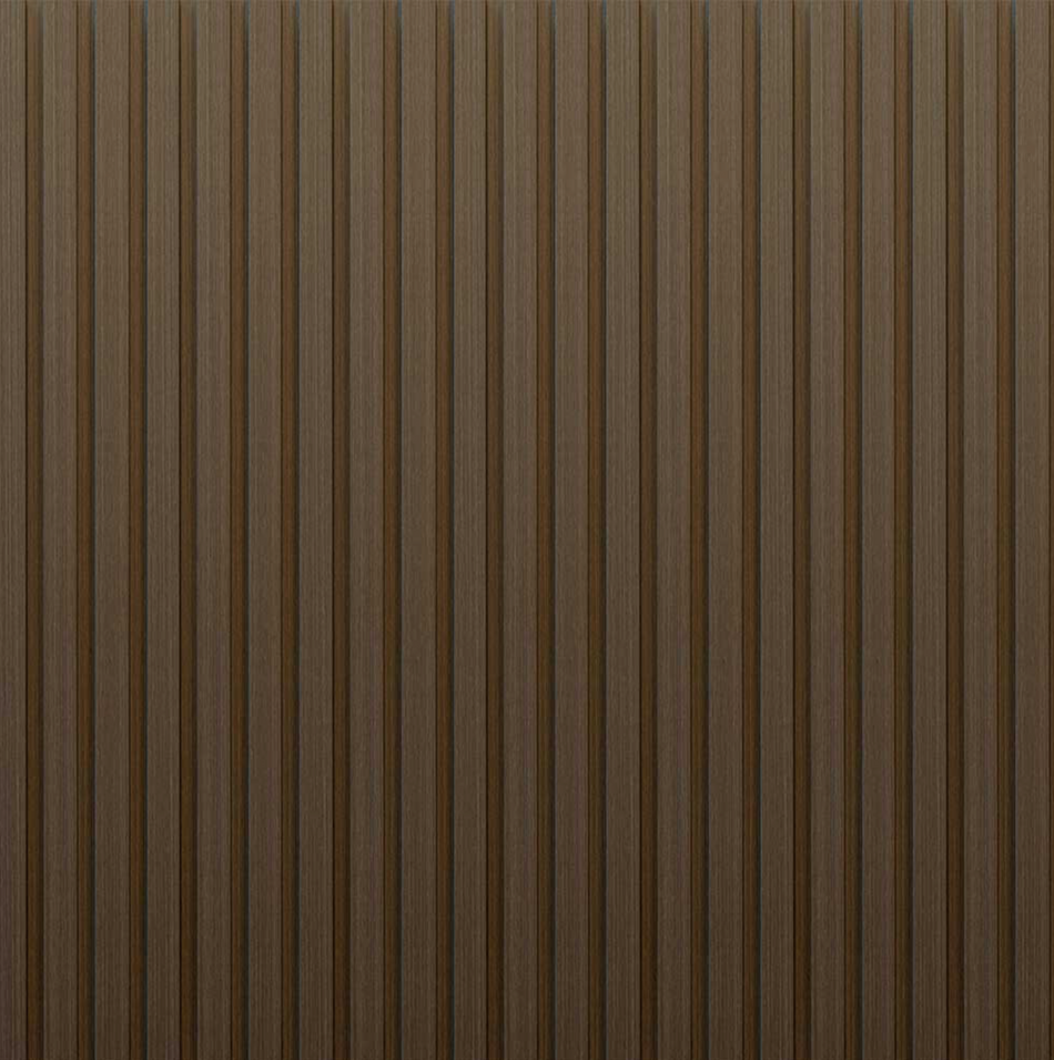 PVC Thermo-Slat Wall Panel - Hickery Brown
