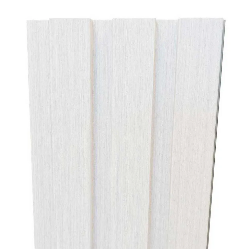 PVC Thermo-Slat Wall Panel - Charcoal White